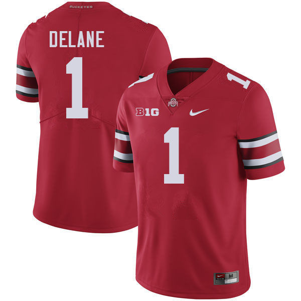 Faheem Delane Ohio State Buckeyes Jersey College Football Uniforms-Red